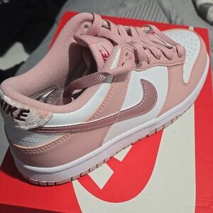 Nike Blush and White Low-Top Sneakers